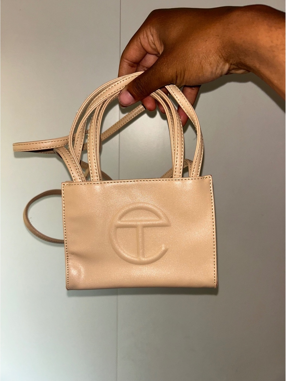 Telfar Small Shopping Bag in Beige - Picture 1 of 6